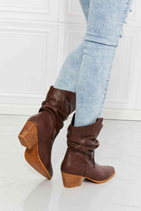 MMShoes Better in Texas Scrunch Cowboy Boots in Brown - Happily Ever Atchison Shop Co.