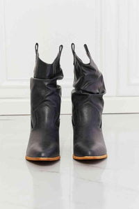 MMShoes Better in Texas Scrunch Cowboy Boots in Navy - Happily Ever Atchison Shop Co.