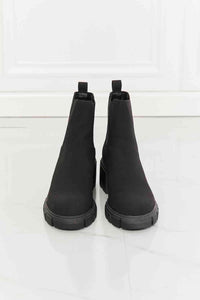 MMShoes Work For It Matte Lug Sole Chelsea Boots in Black - Happily Ever Atchison Shop Co.