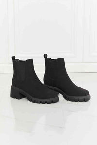 MMShoes Work For It Matte Lug Sole Chelsea Boots in Black - Happily Ever Atchison Shop Co.