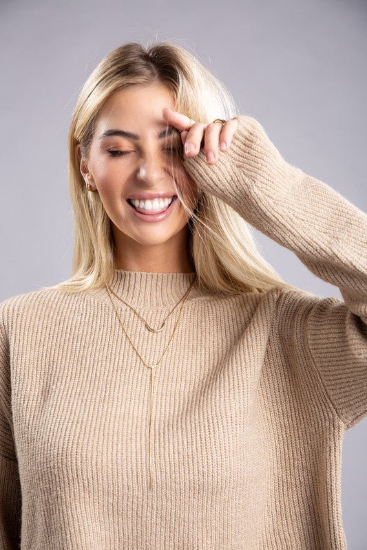 Mock Neck Pullover - Happily Ever Atchison Shop Co.