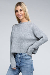 Mock Neck Pullover - Happily Ever Atchison Shop Co.