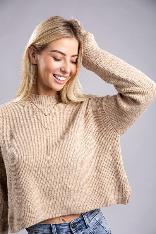 Mock Neck Pullover - Happily Ever Atchison Shop Co.