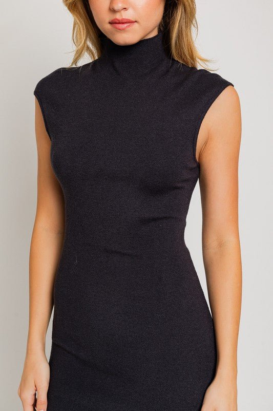 Mock Neck Sweater Midi Dress - Happily Ever Atchison Shop Co.