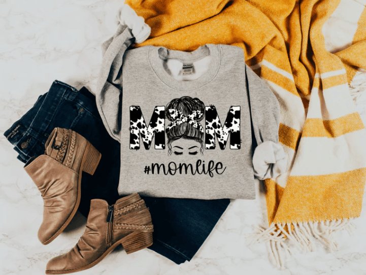 #MomLife Graphic Long Sleeve Shirt - Happily Ever Atchison Shop Co.