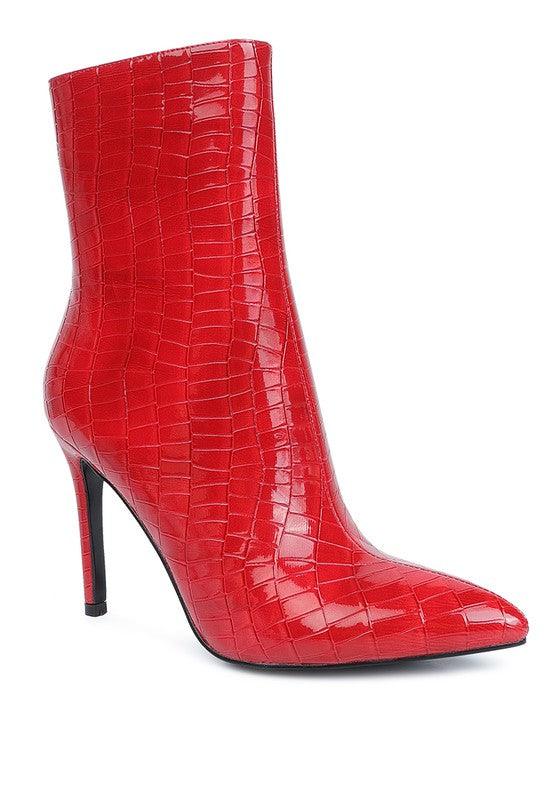 Momoa Patent Pu High Heeled Ankle Boot - Happily Ever Atchison Shop Co.
