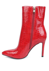 Momoa Patent Pu High Heeled Ankle Boot - Happily Ever Atchison Shop Co.