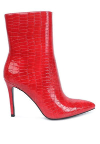 Momoa Patent Pu High Heeled Ankle Boot - Happily Ever Atchison Shop Co.