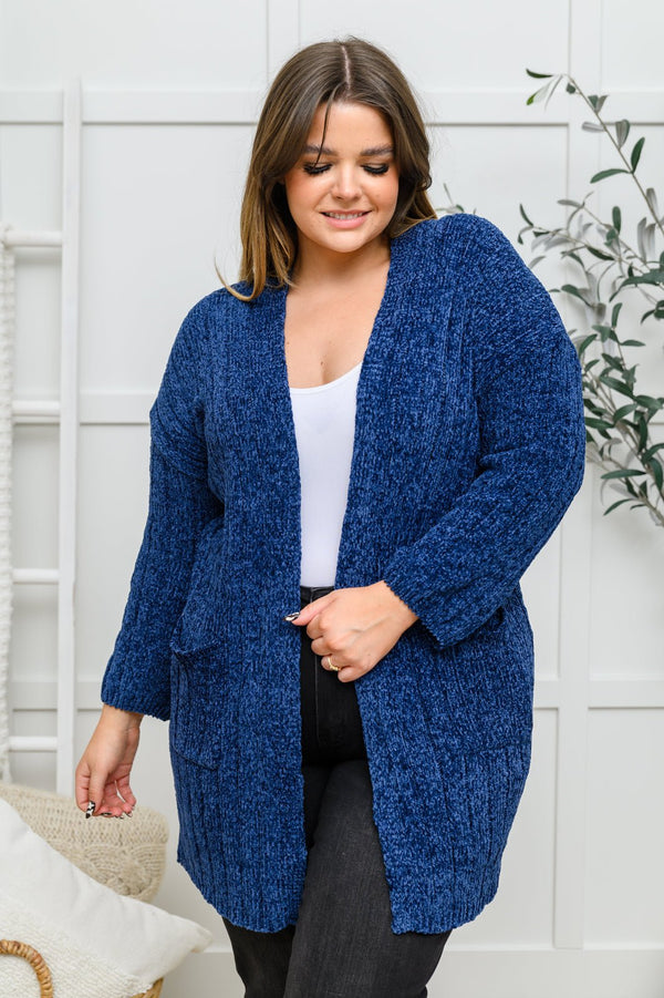 Mountain Mornings Cardigan In Navy - Happily Ever Atchison Shop Co.