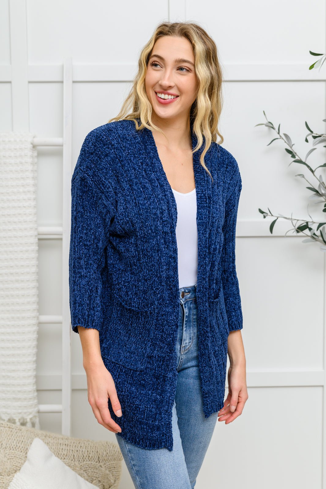 Mountain Mornings Cardigan In Navy - Happily Ever Atchison Shop Co.