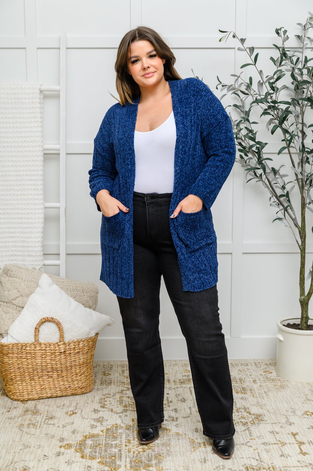 Mountain Mornings Cardigan In Navy - Happily Ever Atchison Shop Co.
