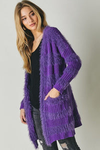 Multi Textured Striped Cardigan - Happily Ever Atchison Shop Co.