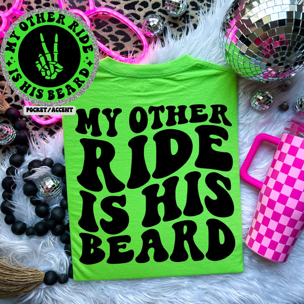 My Other Ride is His Beard GRAPHIC TEE - Happily Ever Atchison Shop Co.