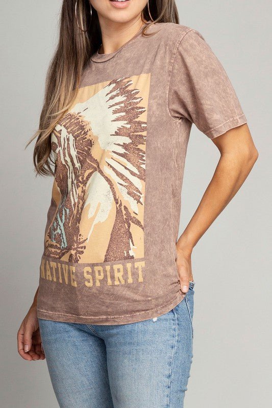 Native Spirit Graphic Top - Happily Ever Atchison Shop Co.