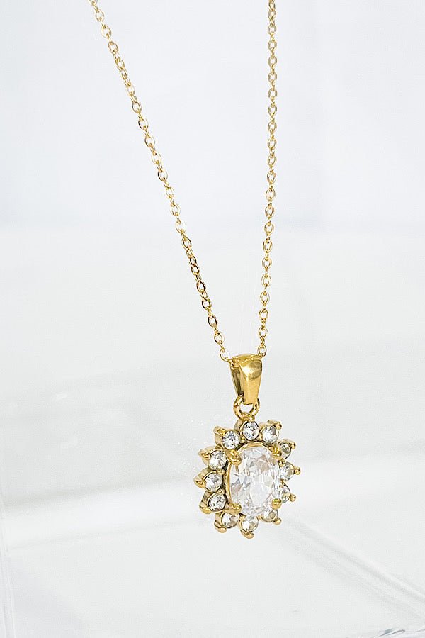 Natural Elements White Sunburst Necklace - Happily Ever Atchison Shop Co.