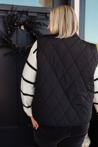 Neither Here Nor There Puffer Vest in Black - Happily Ever Atchison Shop Co.