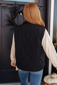 Neither Here Nor There Puffer Vest in Black - Happily Ever Atchison Shop Co.