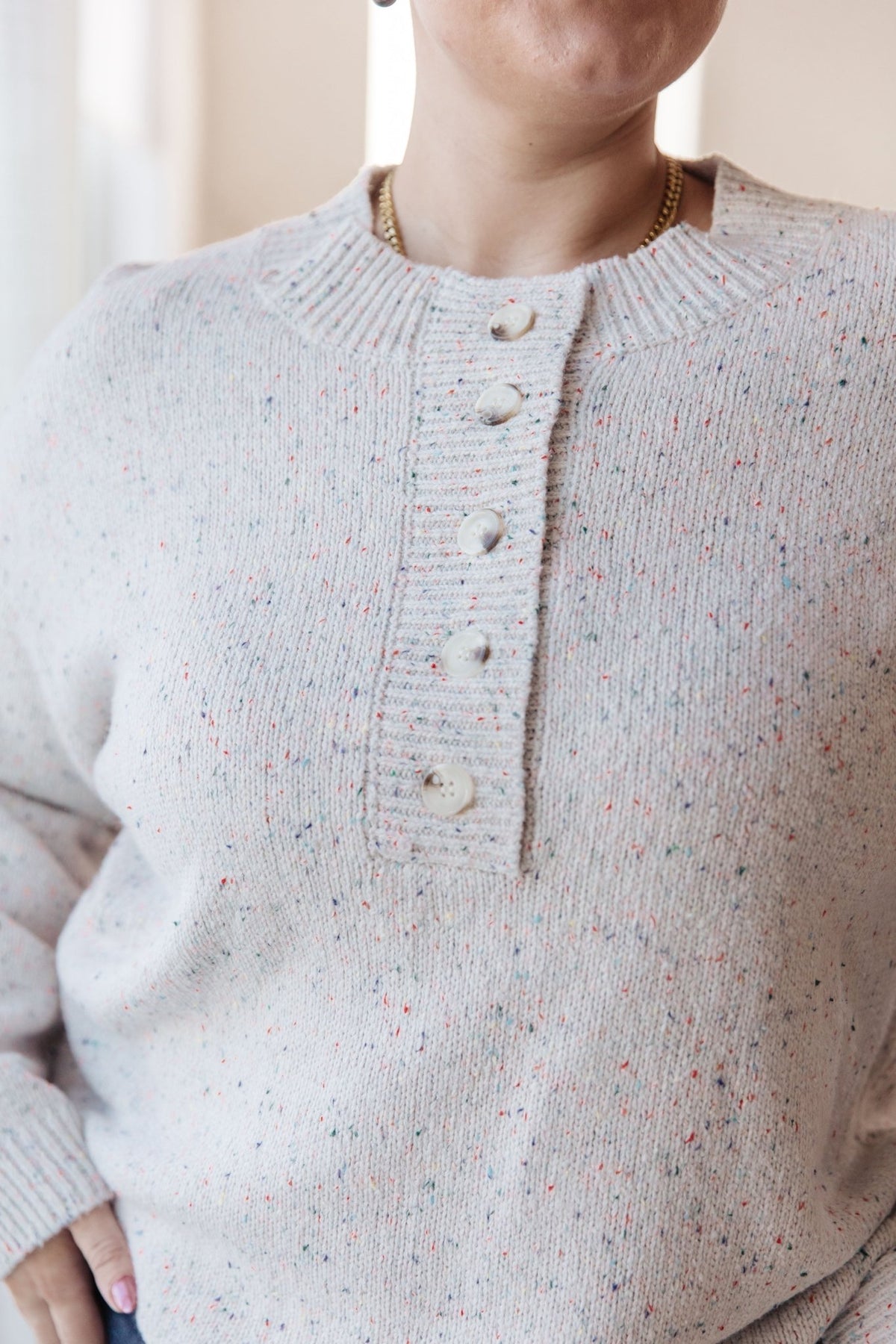 Never Give Up Henley Sweater - Happily Ever Atchison Shop Co.
