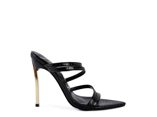 NEW AFFAIR Croc Metal High Heeled Sandals - Happily Ever Atchison Shop Co.