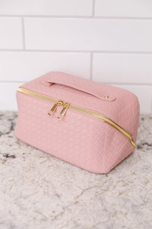 New Dawn Large Capacity Cosmetic Bag in Pink - Happily Ever Atchison Shop Co.