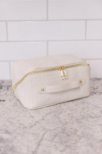 New Dawn Large Capacity Cosmetic Bag in White - Happily Ever Atchison Shop Co.