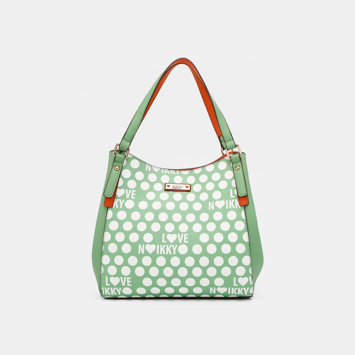 Nicole Lee USA Contrast Polka Dot Handbag - Happily Ever Atchison Shop Co.