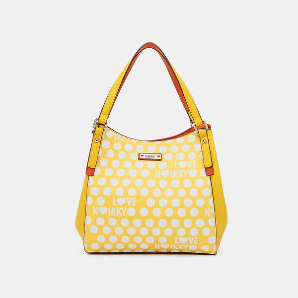 Nicole Lee USA Contrast Polka Dot Handbag - Happily Ever Atchison Shop Co.