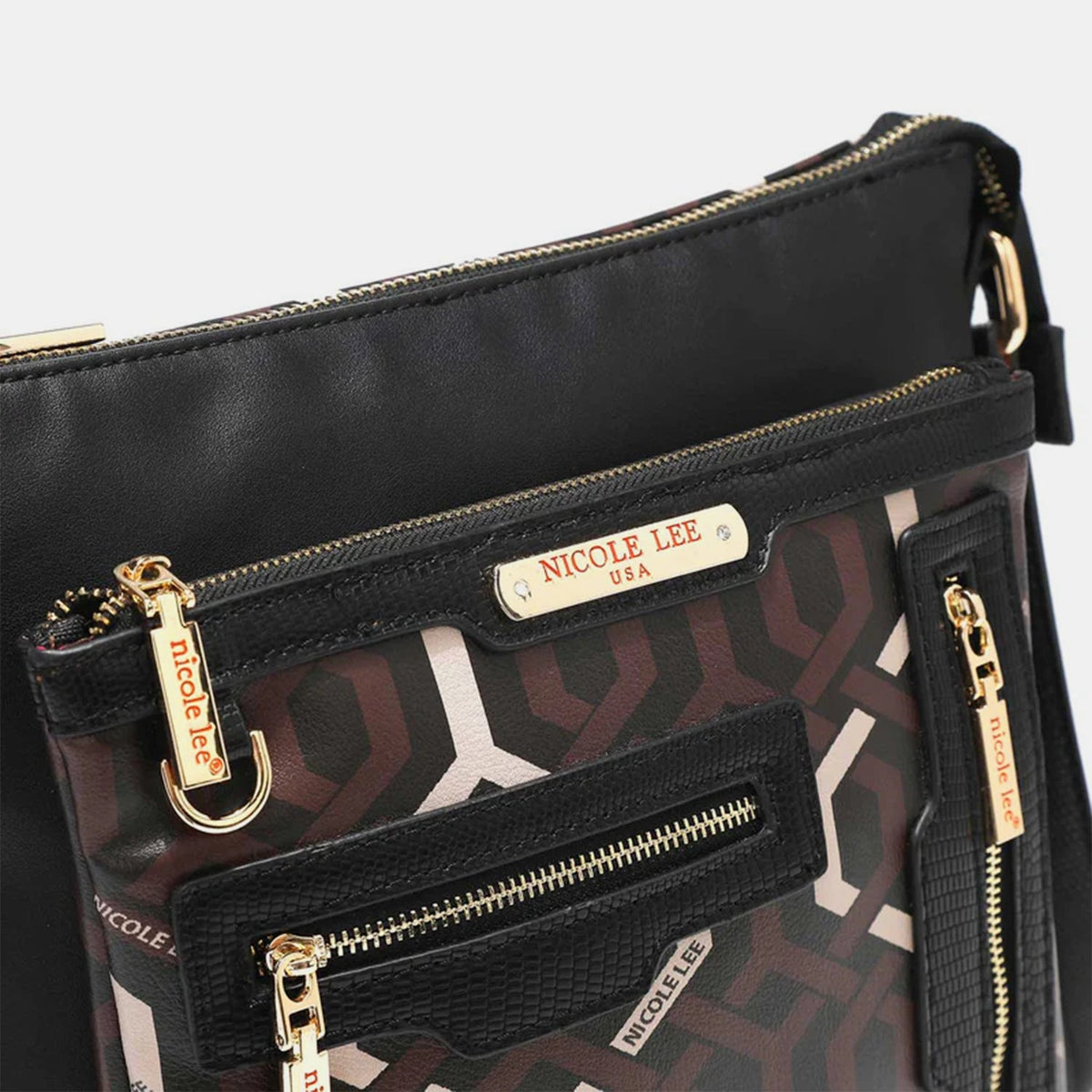 Nicole Lee USA Geometric Pattern Crossbody Bag - Happily Ever Atchison Shop Co.