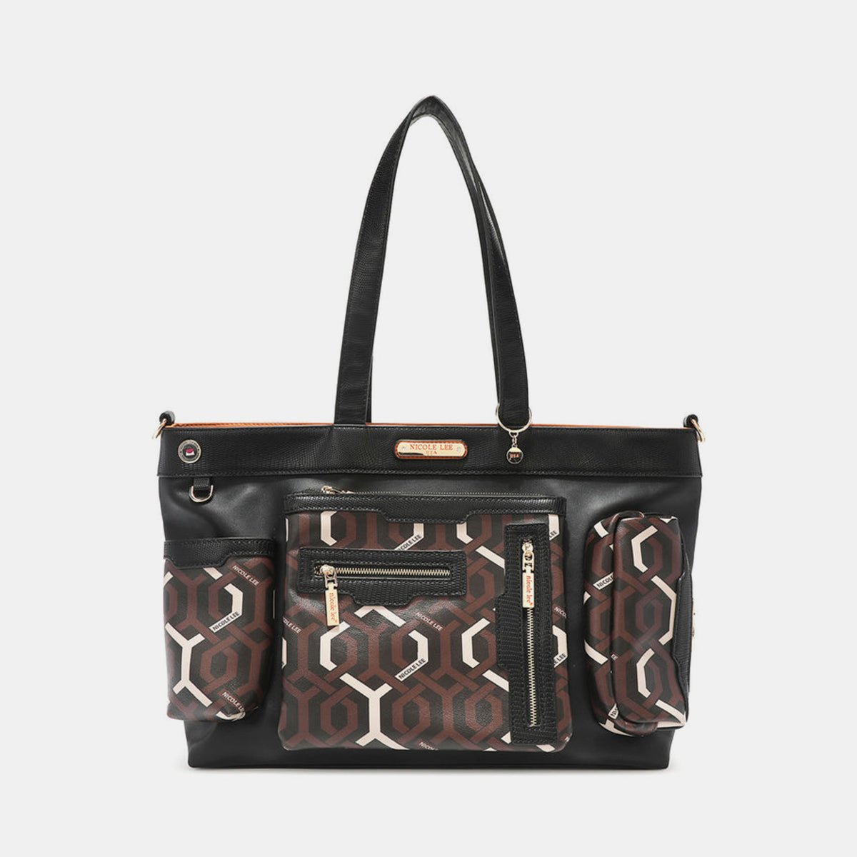 Nicole Lee USA Geometric Pattern Large Handbag - Happily Ever Atchison Shop Co.