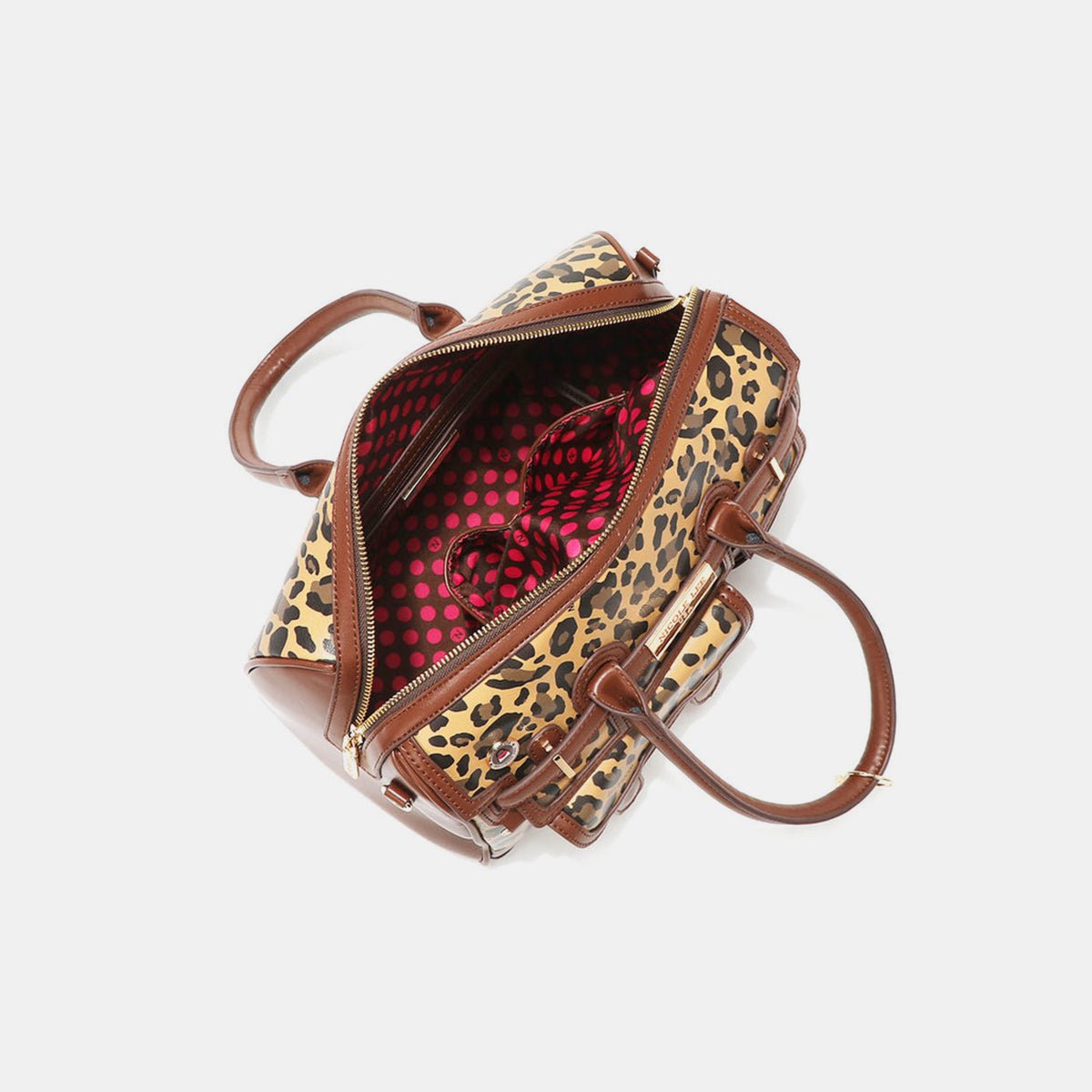 Nicole Lee USA Leopard Boston Bag - Happily Ever Atchison Shop Co.