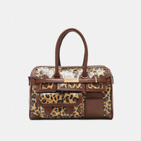 Nicole Lee USA Leopard Boston Bag - Happily Ever Atchison Shop Co.