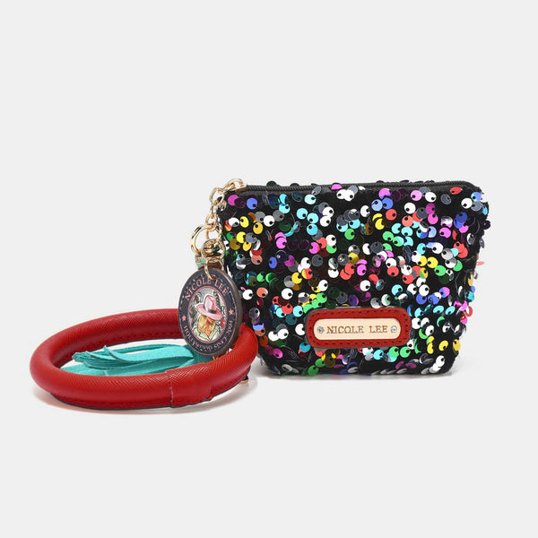 Nicole Lee USA Sequin Pouch Wristlet Keychain - Happily Ever Atchison Shop Co.