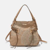 Nicole Lee USA Side Braided Tassel Inlaid Rhinestone Embroidery Hobo Bag - Happily Ever Atchison Shop Co.