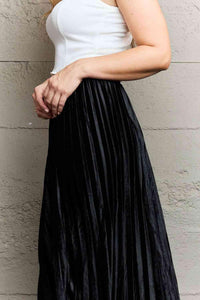 Ninexis Accordion Pleated Flowy Midi Skirt - Happily Ever Atchison Shop Co.