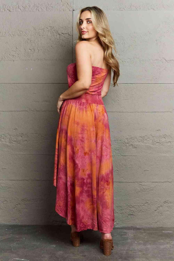 Ninexis In The Mix Sleeveless High Low Tie Dye Dress - Happily Ever Atchison Shop Co.