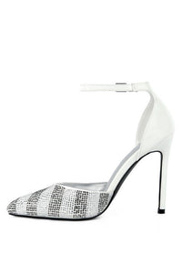 NOBLES High Heeled Patent Diamante Sandals - Happily Ever Atchison Shop Co.