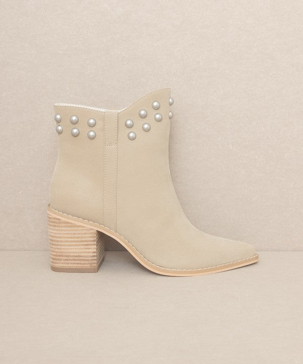 OASIS SOCIETY Alofi - Studded Collar Booties - Happily Ever Atchison Shop Co.