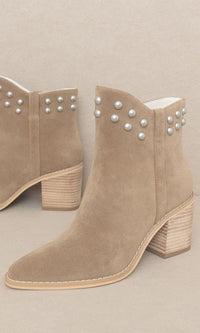 OASIS SOCIETY Alofi - Studded Collar Booties - Happily Ever Atchison Shop Co.