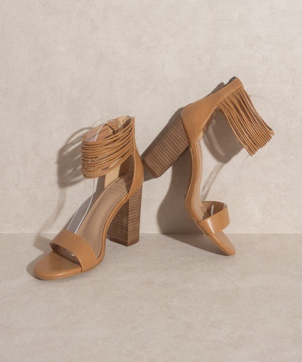 OASIS SOCIETY Blair - Thick Ankle Strap Block Heel - Happily Ever Atchison Shop Co.