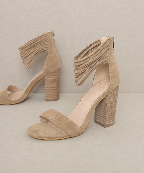 Oasis Society Blake - Strappy Ankle Wrapped Heel - Happily Ever Atchison Shop Co.