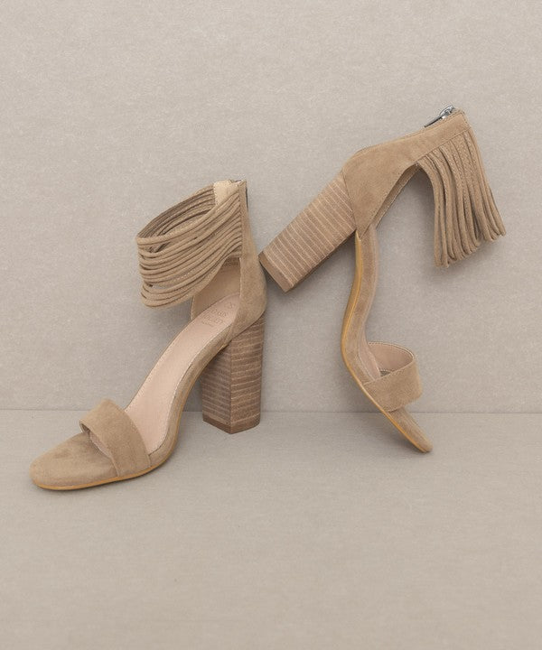 Oasis Society Blake - Strappy Ankle Wrapped Heel - Happily Ever Atchison Shop Co.