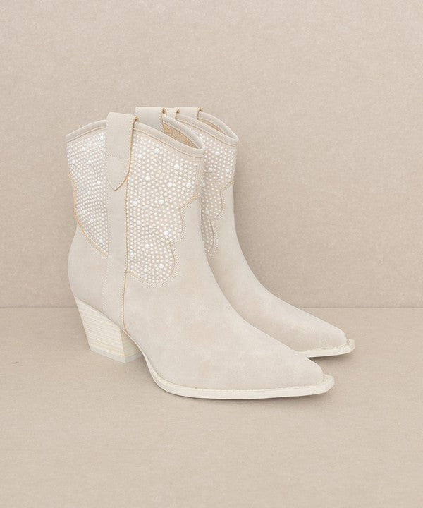 OASIS SOCIETY Cannes - Pearl Studded Western Boots - Happily Ever Atchison Shop Co.