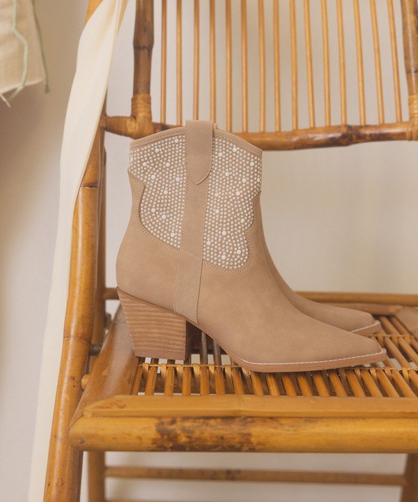 OASIS SOCIETY Cannes - Pearl Studded Western Boots - Happily Ever Atchison Shop Co.