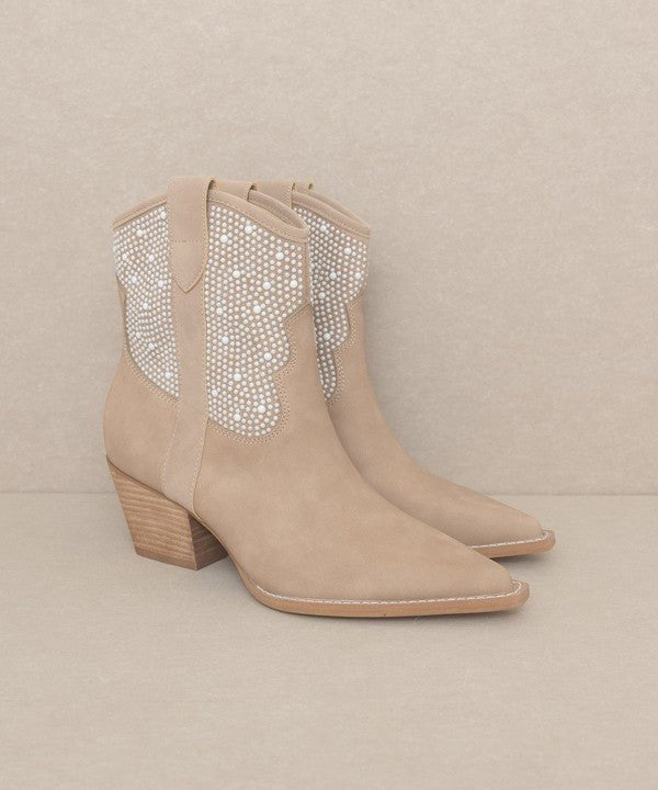 OASIS SOCIETY Cannes - Pearl Studded Western Boots - Happily Ever Atchison Shop Co.