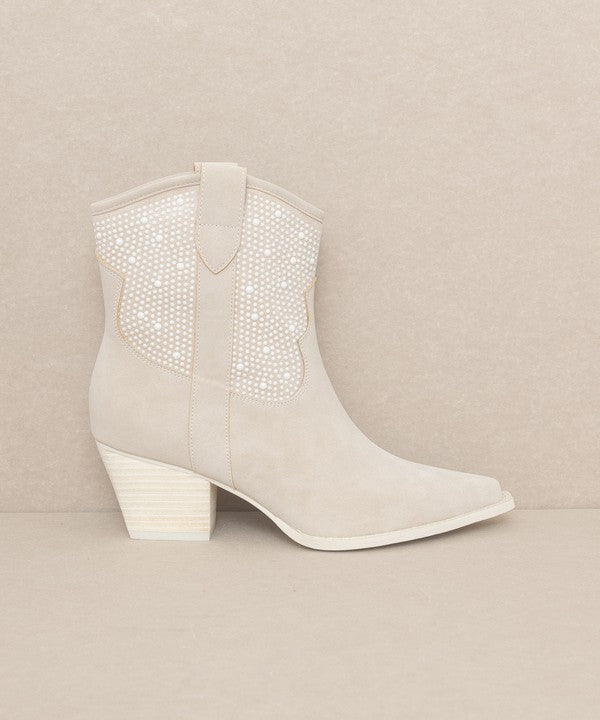 OASIS SOCIETY Cannes - Pearl Studded Western Boots - Happily Ever Atchison Shop Co.