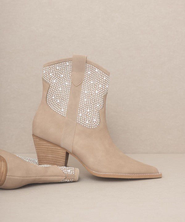 OASIS SOCIETY Cannes - Pearl Studded Western Boots - Happily Ever Atchison Shop Co.