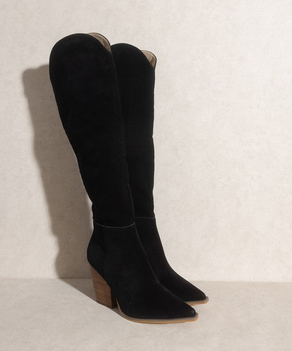 Oasis Society Clara - Knee - High Western Boots - Happily Ever Atchison Shop Co.