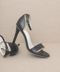 OASIS SOCIETY Dublin - Metal Stud Open Toe Heels - Happily Ever Atchison Shop Co.