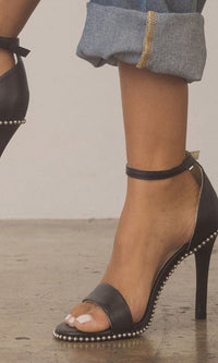 OASIS SOCIETY Dublin - Metal Stud Open Toe Heels - Happily Ever Atchison Shop Co.