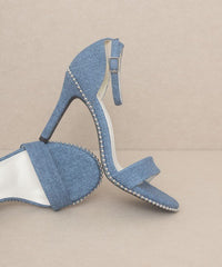 OASIS SOCIETY Dublin - Metal Stud Open Toe Heels - Happily Ever Atchison Shop Co.